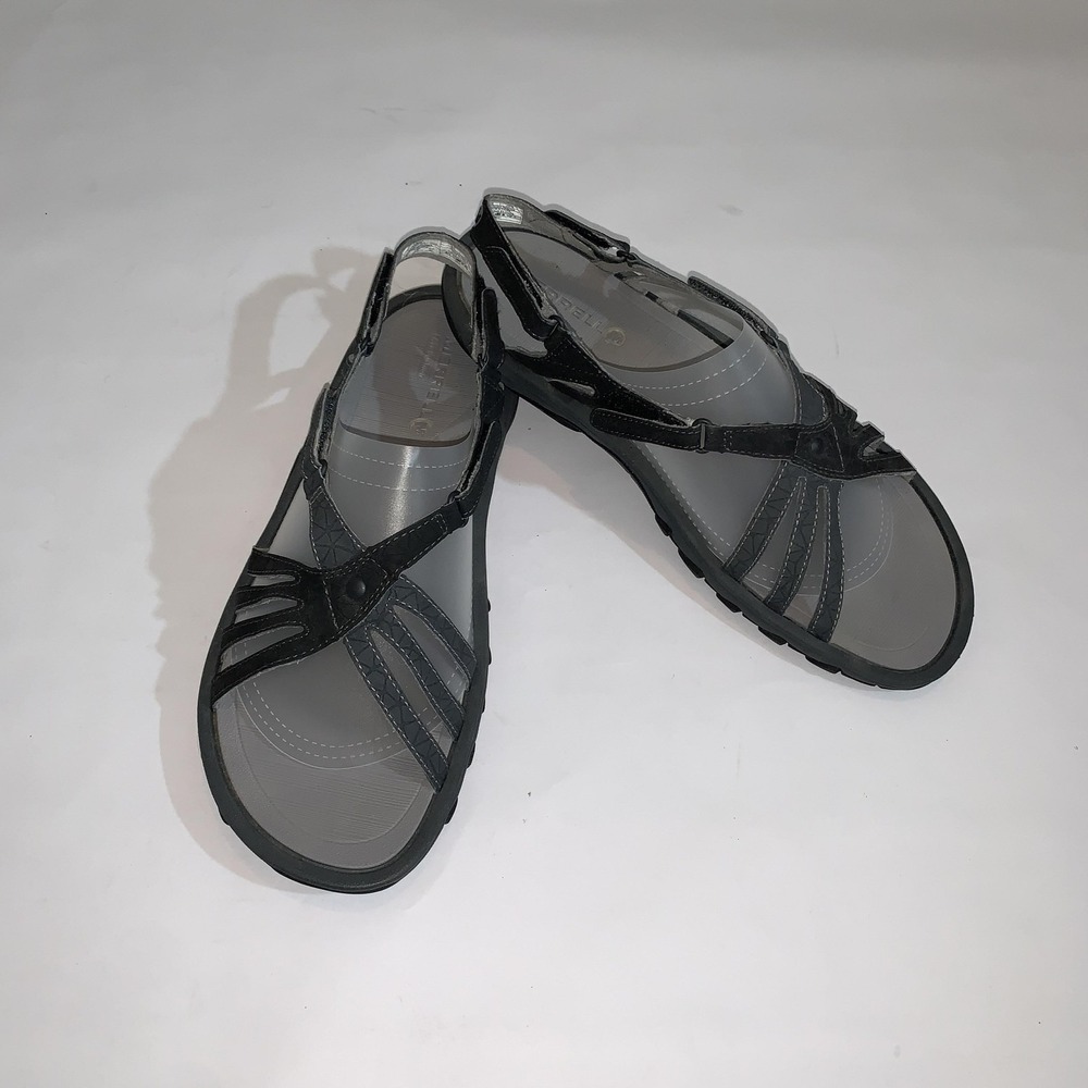 Merrell Sandals Womens Size 8 Black Nubuck Strappy Slingback Hook & Loop Comfort